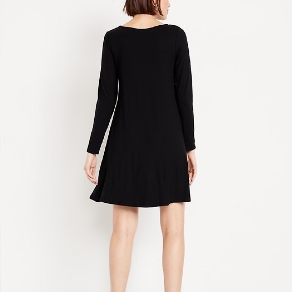 Old Navy Classic Black Long Sleeve Swing Dress Size Medium - Picture 2 of 6